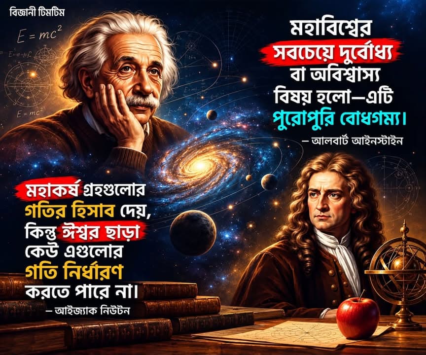 যিনি মহাকর্ষের নিয়ম আবিষ্কার করেছিলেন, তিনিই কেন মহাবিশ্বের বিন্যাসের পেছনে একজন বুদ্ধিমান সত্তার ভূমিকা কল্পনা করেছিলেন?