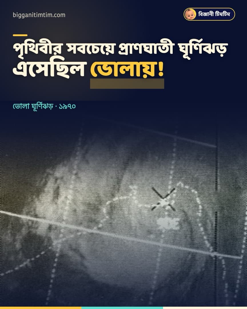 পৃথিবীর ভয়ংকরতম ঘূর্ণিঝড় এসেছিল ভোলায়!