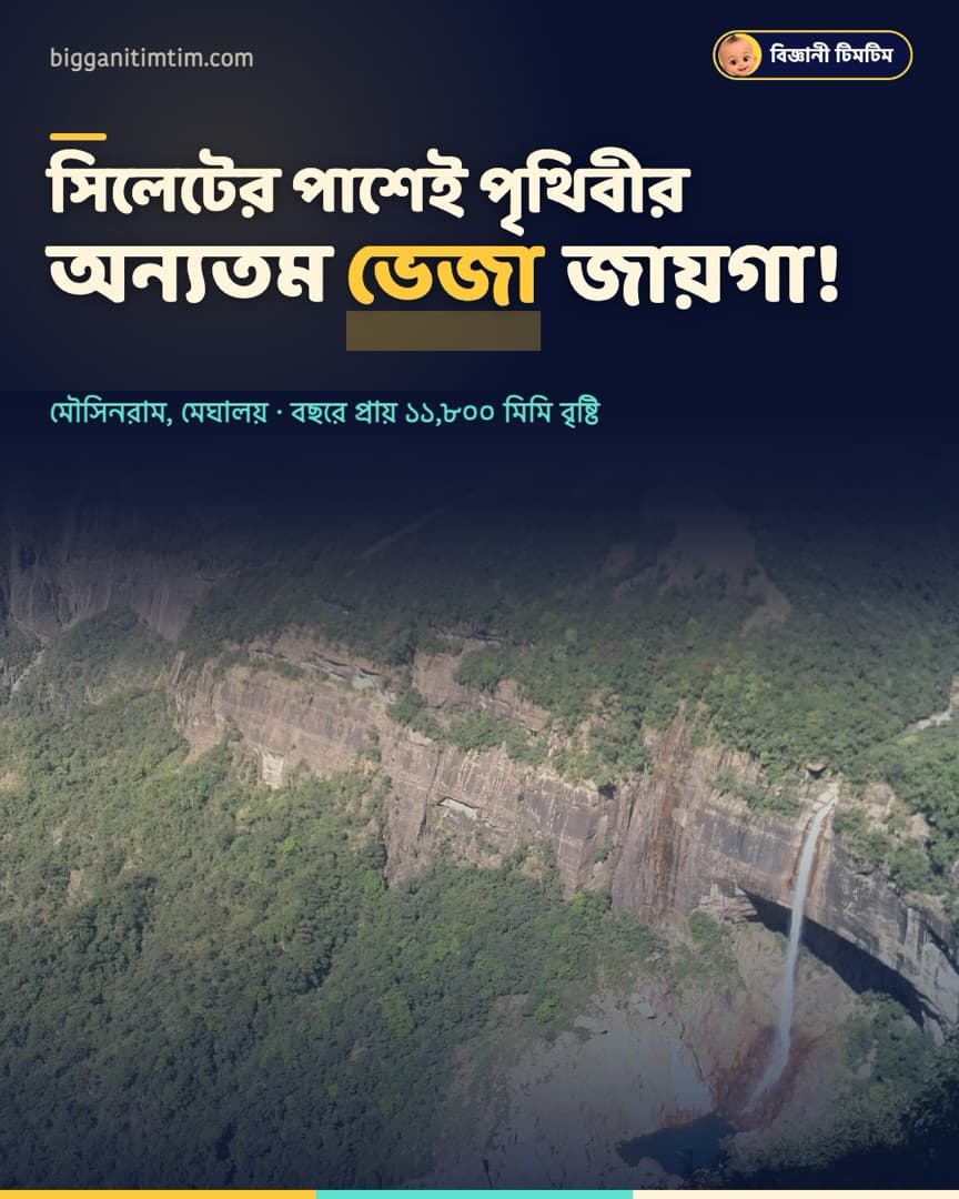 সিলেটের পাশেই পৃথিবীর অন্যতম ভেজা জায়গা!