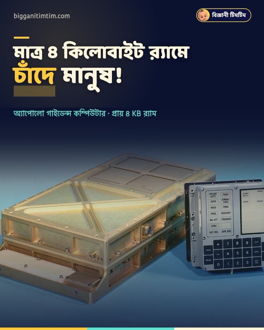 মাত্র ৪ কিলোবাইটে চাঁদে মানুষ!
